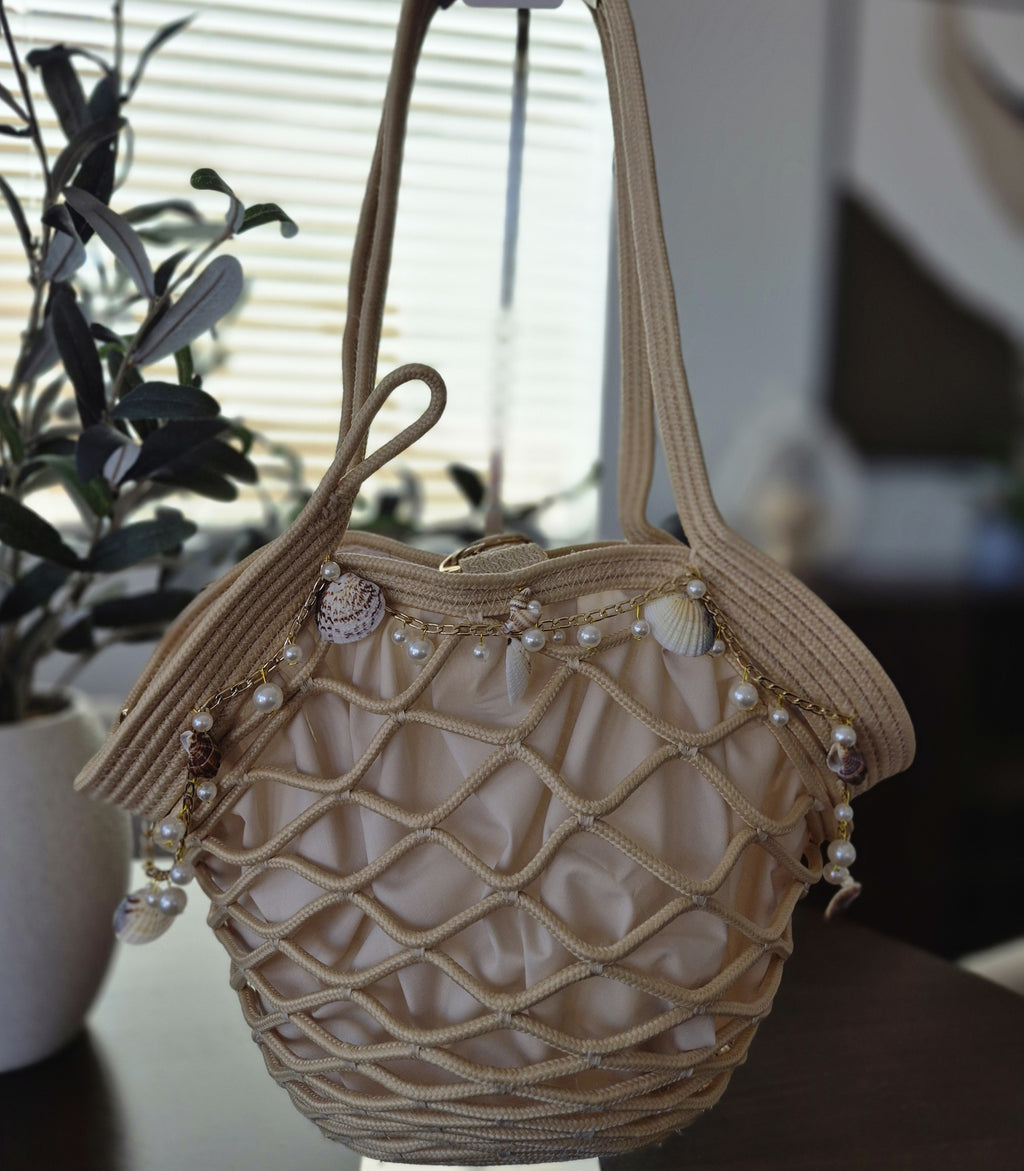 Sandy Pearl Bucket Bag