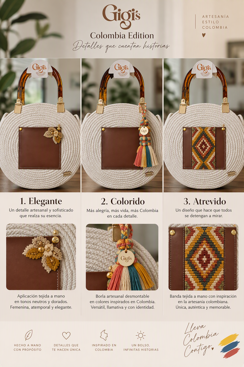 Handmade Round Handbag DISCO — Gigi's Bags